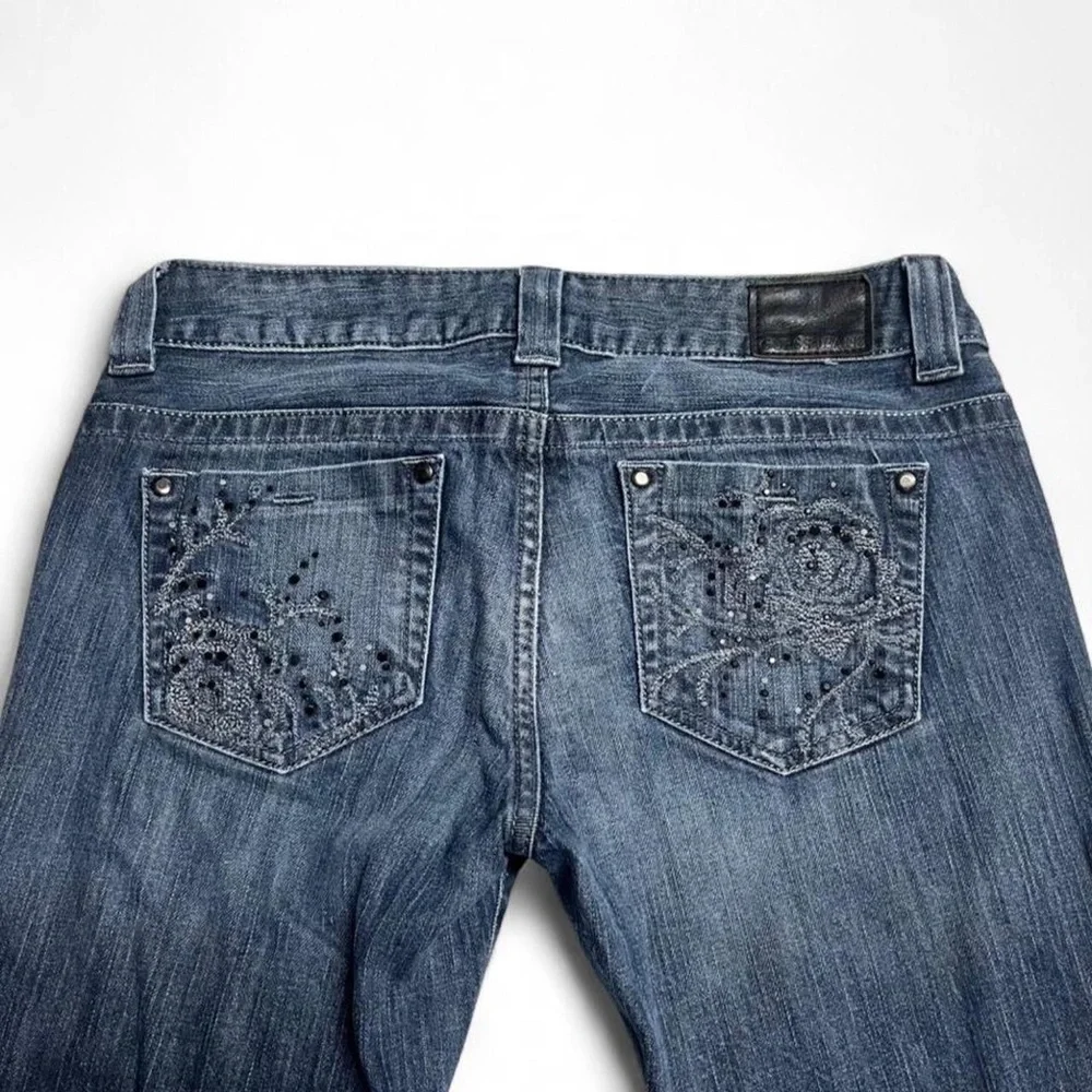 Guess Rose Rhinestone Low Rise Jeans - Picture 1 of 8